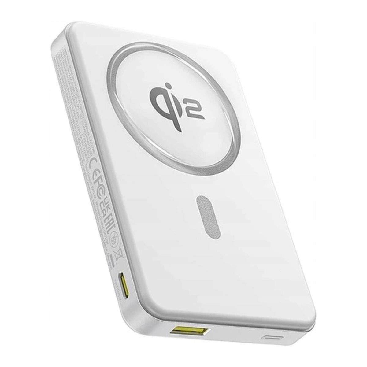 Baseus Airpow2 Qi2 Magnetic Powerbank, MagSafe, USB-A + USB-C, 10.000mAh, 22.5W, weiß