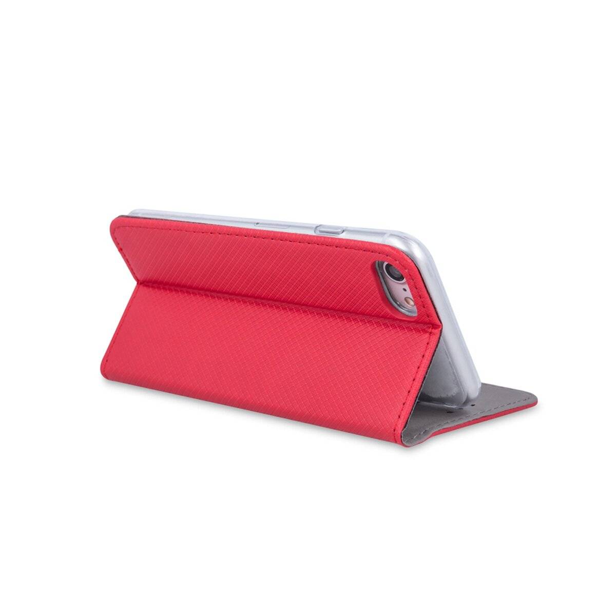Smart Magnet Handyhülle mit Kartenfach & Standfunktion – kompatibel mit iPhone 17 Pro Max Rot