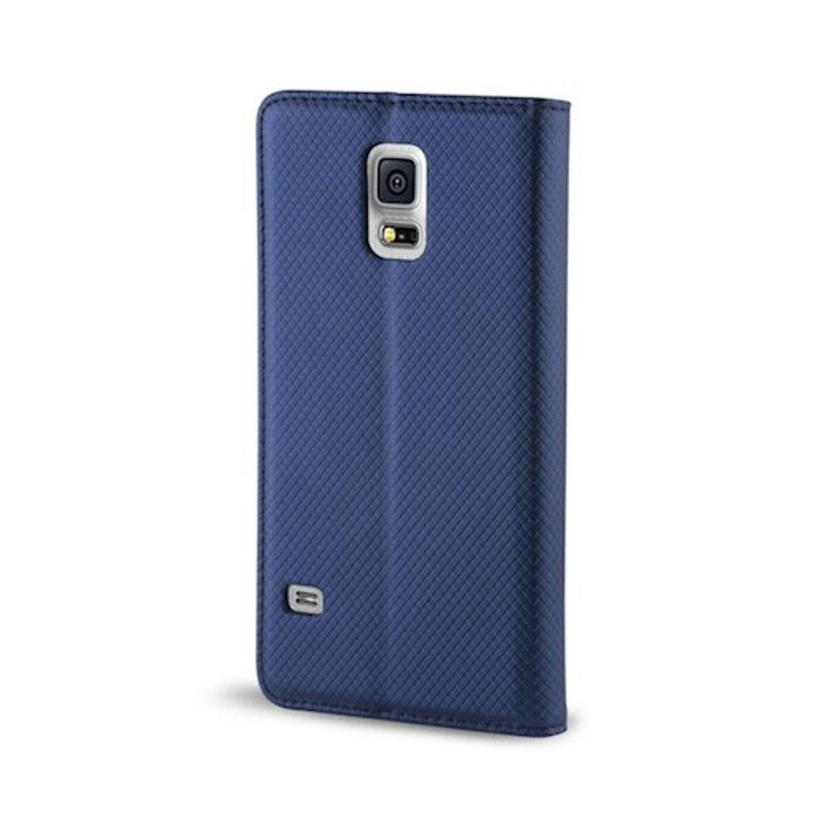 Smart Magnet Case Handyhülle mit Kartenfach und Magnetverschluss kompatibel mit Samsung Galaxy S25 Edge Dunkelblau