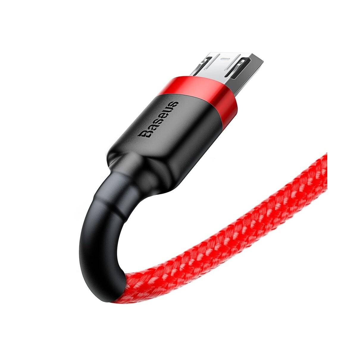 Baseus Cafule Cable durabel Kabel mit Nylon geflochtenes Ladekabel USB / micro USB QC3.0 2.4A 1M rot (CAMKLF-B09)