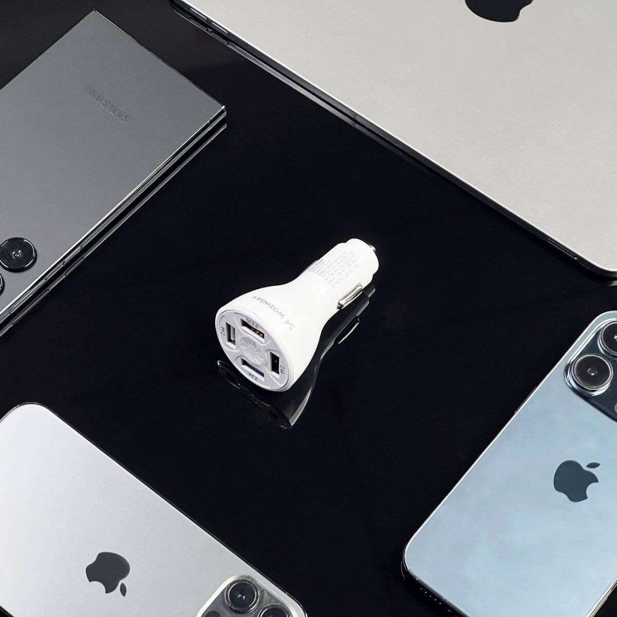 Wozinsky WCCAW 50W 4x USB-A QC Autoladegerät - Weiß