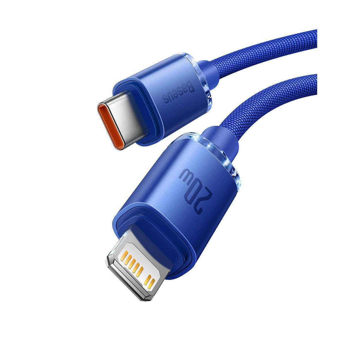 Baseus Crystal Shine Series Kabel USB-Kabel für schnelles Aufladen und Datenübertragung USB Typ C - Lightning 20W 2m blau (CAJY000303)