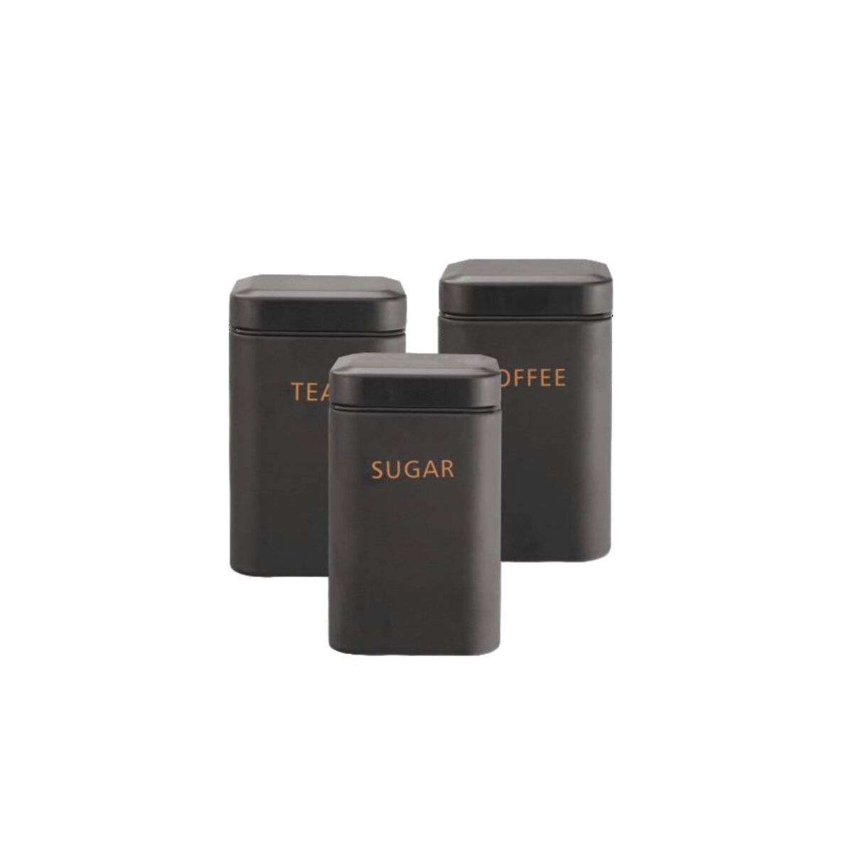 3er-Set Aufbewahrungsdosen für deine Küche in Schwarz - Stilvoll & praktisch