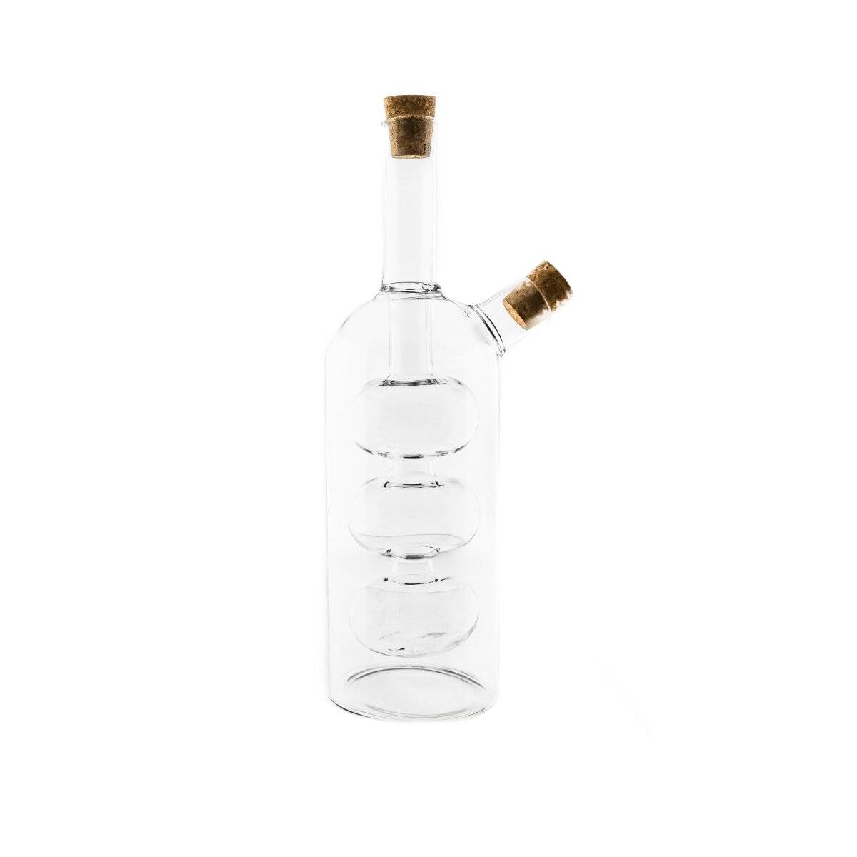 2 in 1 Öl- & Essigflasche "Zeyla Di Due" aus Borosilikatglas mit Korken