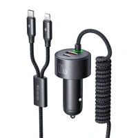 Mcdodo CC-0370 Autoladegerät, USB-C, für iPhone, 120W, einziehbare Kabel Mcdodo CC-0370 Autoladegerät, USB-C, für iPhone, 120W, einziehbare Kabel