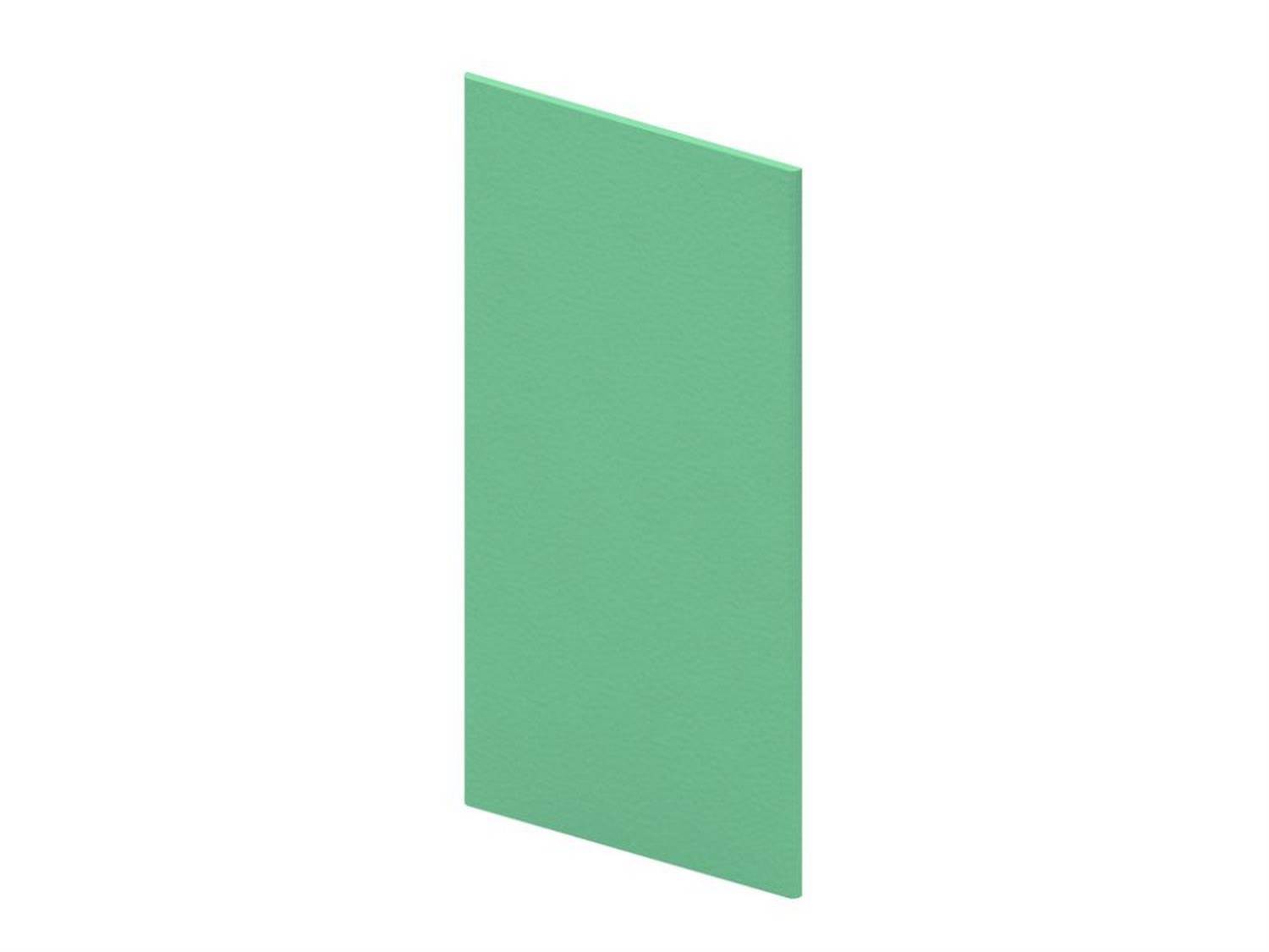 Ein schlicht vertikales, mintgrünes rechteckiges Feld auf weißem Hintergrund.