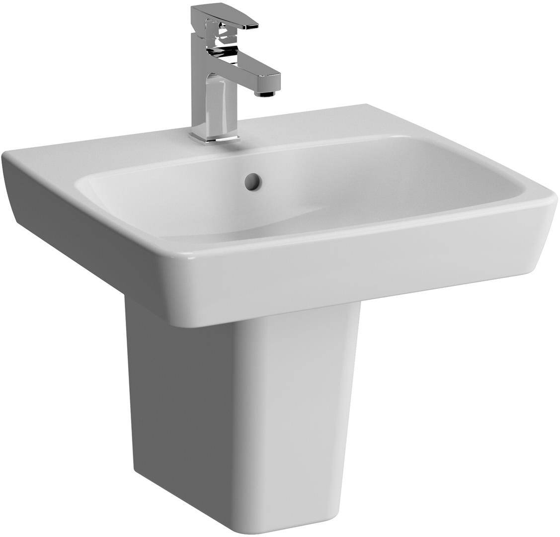 Vitra 2.0 Waschtisch HL mi. 500x460mm mit Überlaufloch weiß