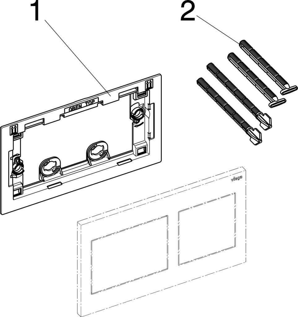 Viega Betätigungsplatte Visign for Style 21 verchromt