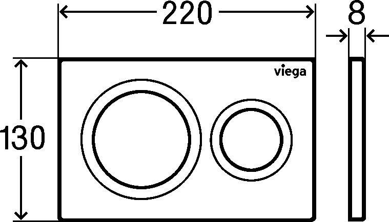 Viega Betätigungsplatte Visign for Style 20 weiß-alpin