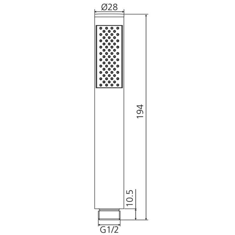 Beitz & Walz AqvaShower Stabhandbrause / rund / mattschwarz