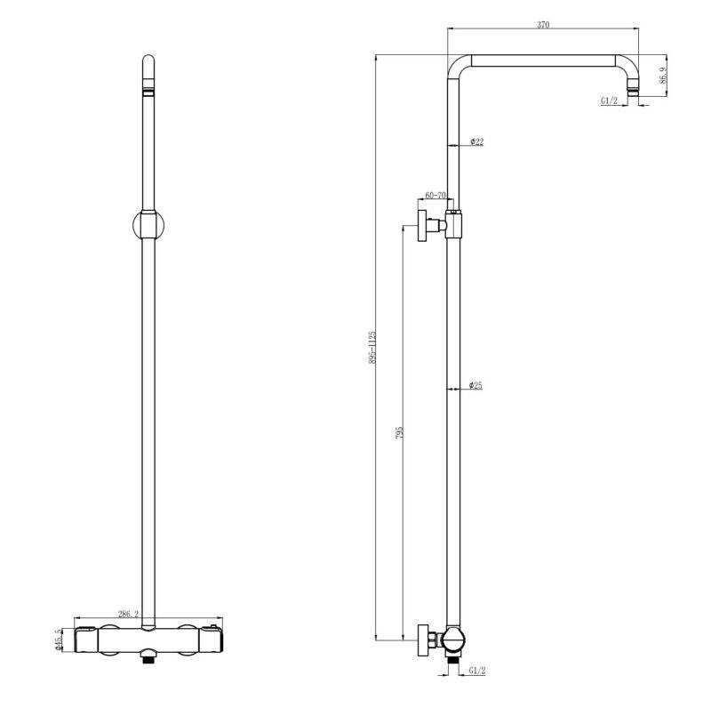Beitz & Walz Standbrausegarnitur-Set / mattschwarz
