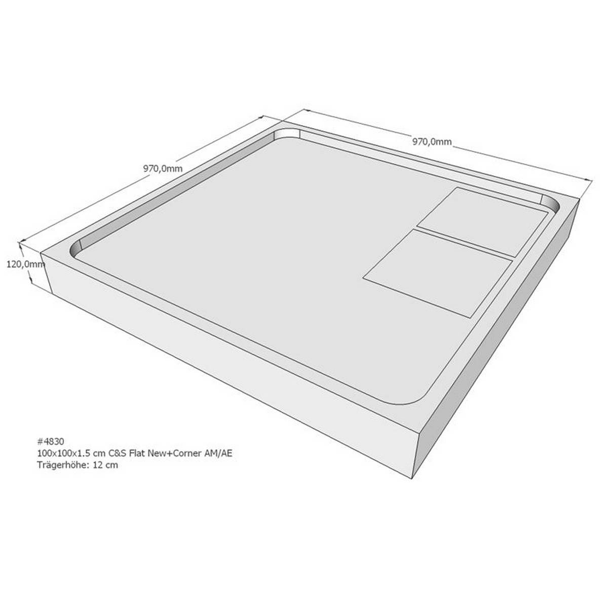 Schröder Duschwannenträger Flat New E 100 x 100