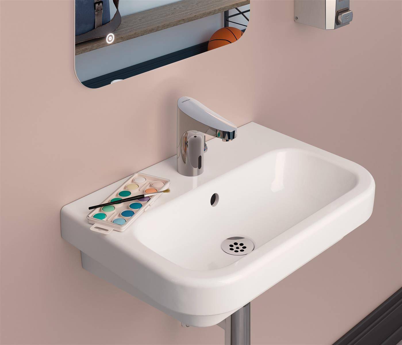 Mora FMM 9000E tronic Waschtischarmatur m. Hygienespülung, Netzanschluss Chrom