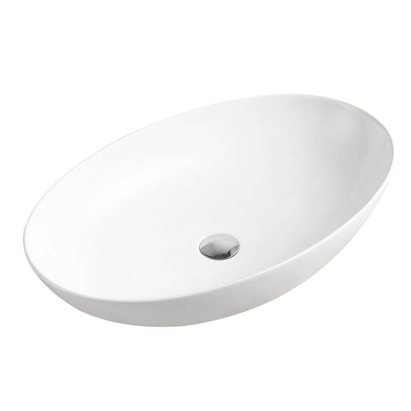Beitz & Walz AqvaCeramica Aufsatzbecken 'oval 650 x 440 mm weiß