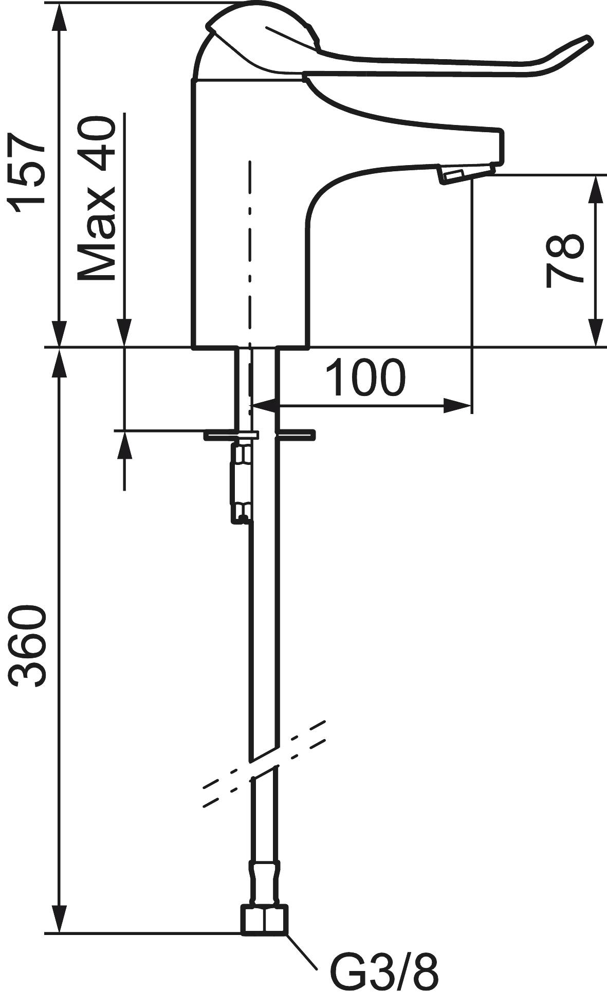 Mora FMM 9000E Care Waschtisch-Einhebelmischer Chrom