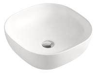 Beitz & Walz AqvaCeramica Aufsatzbecken "SlimRim" 420 x 420 mm weiß--