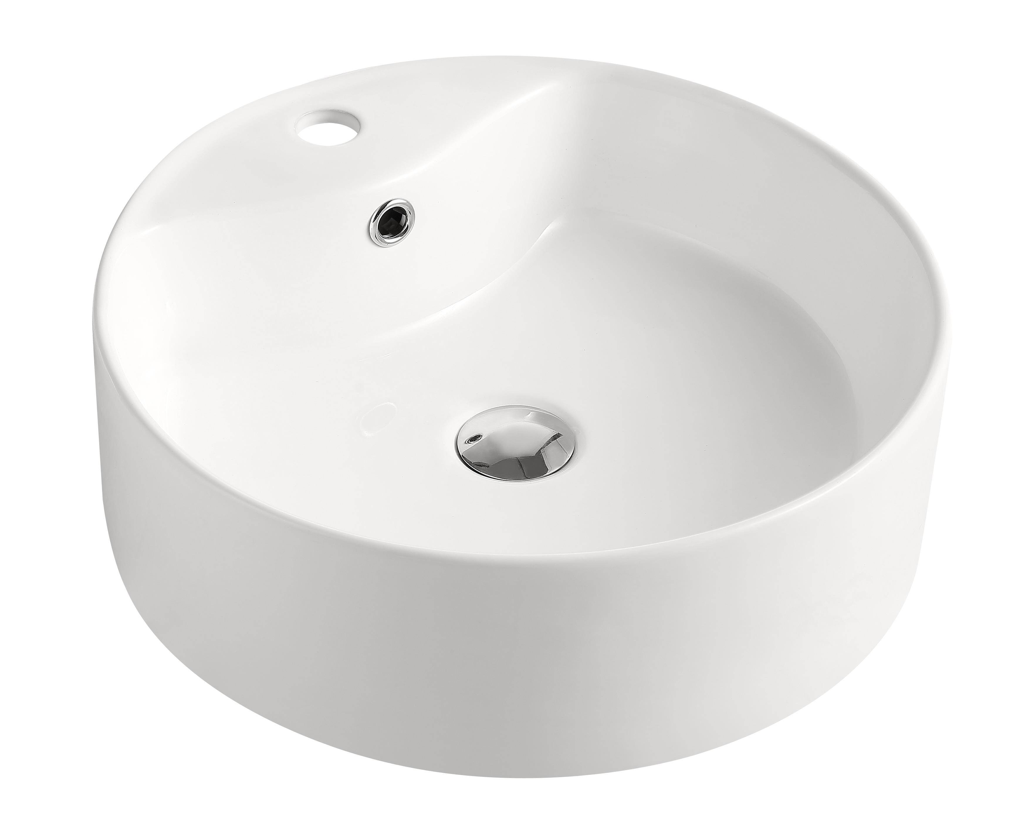 Beitz & Walz AqvaCeramica Aufsatzwaschtisch rund 460 mm weiß