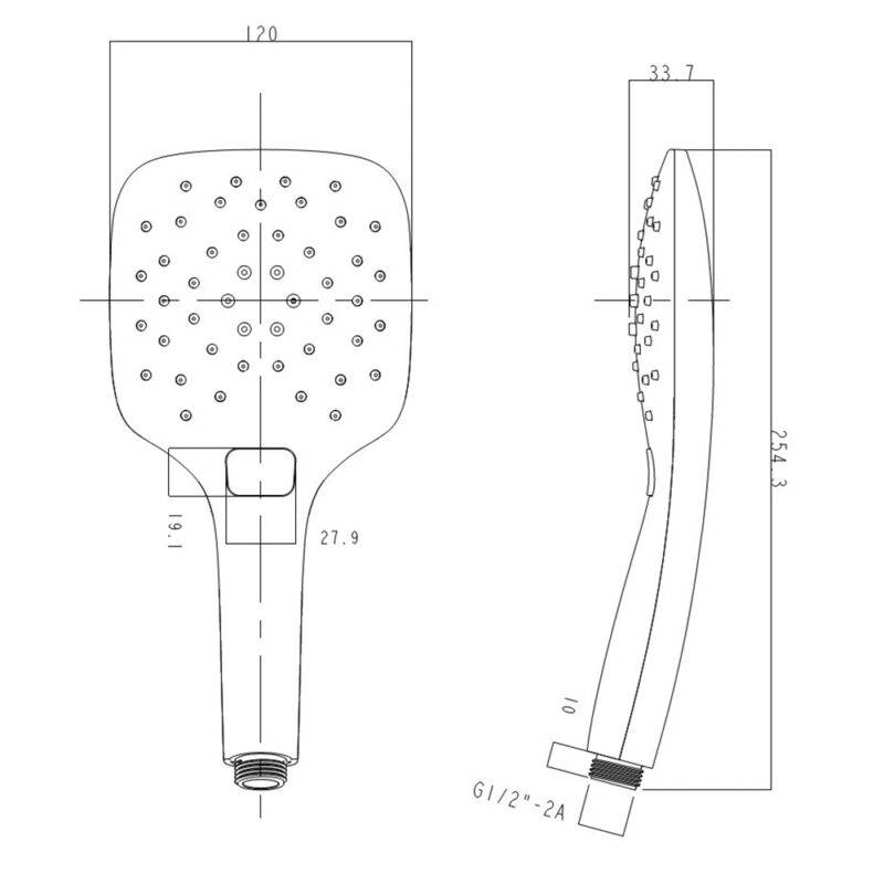 Beitz & Walz AqvaShower Handbrause 3-fach verstellbar / weiß/ chrom