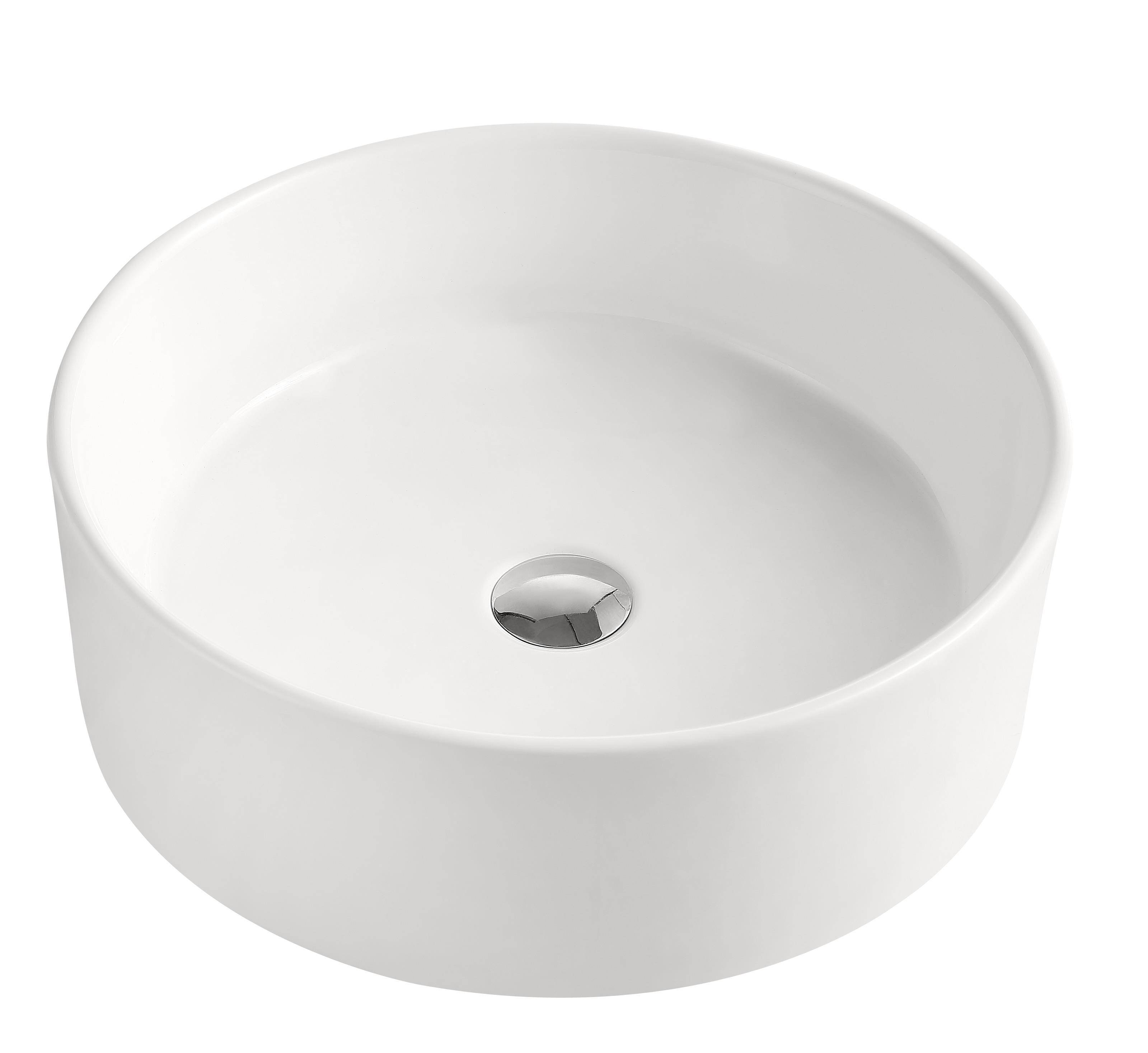 Beitz & Walz AqvaCeramica Aufsatzwaschtisch rund 460 mm weiß