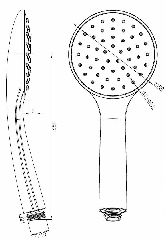 Beitz & Walz AQVABASIC III Handbrause 1-strahlig chrom