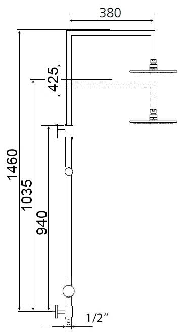 Beitz & Walz AQVASHOWER Standbrausegarnitur-Set