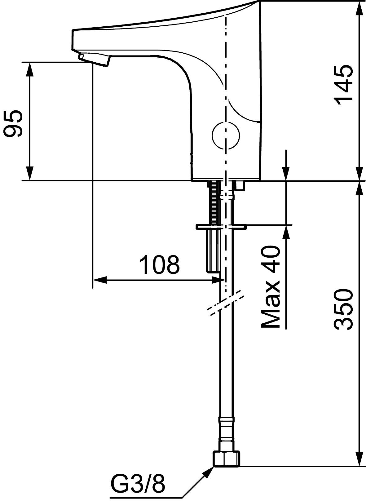 Mora FMM 9000E tronic Waschtischarmatur m. Hygienespülung, Batteriebetrieb Chrom