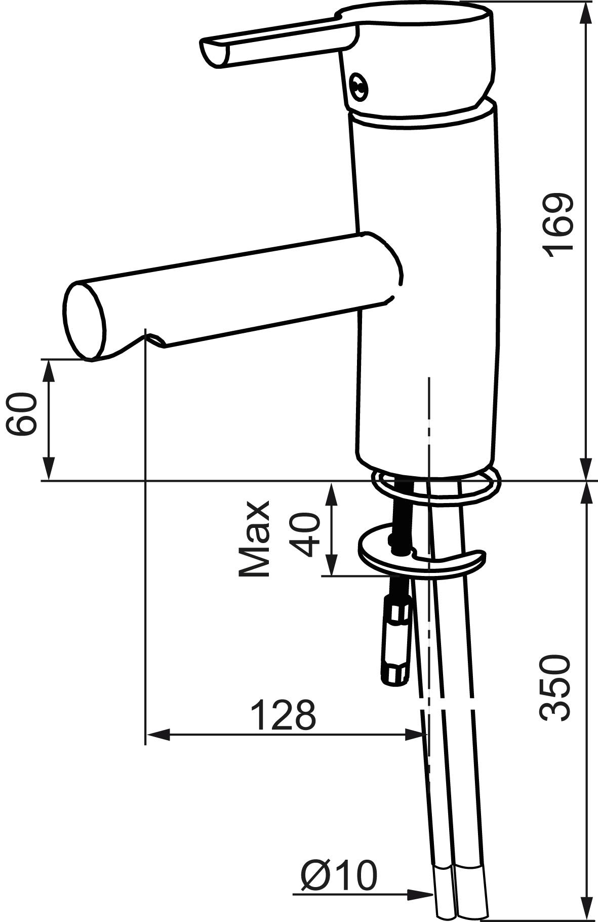 Mora MMIX B5 MediCare Waschtisch-Einhebelmischer, verlängerter Auslauf