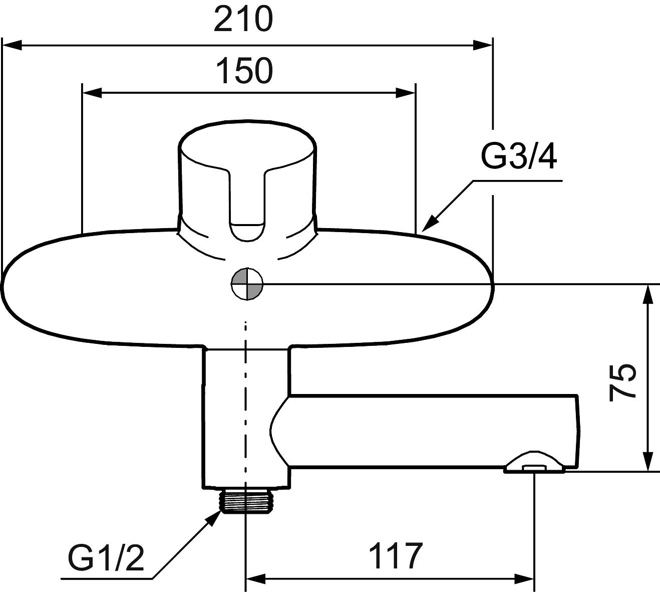 Mora MMIX W5 Wannenfüll- und Dusch Einhebelmischer Chrom