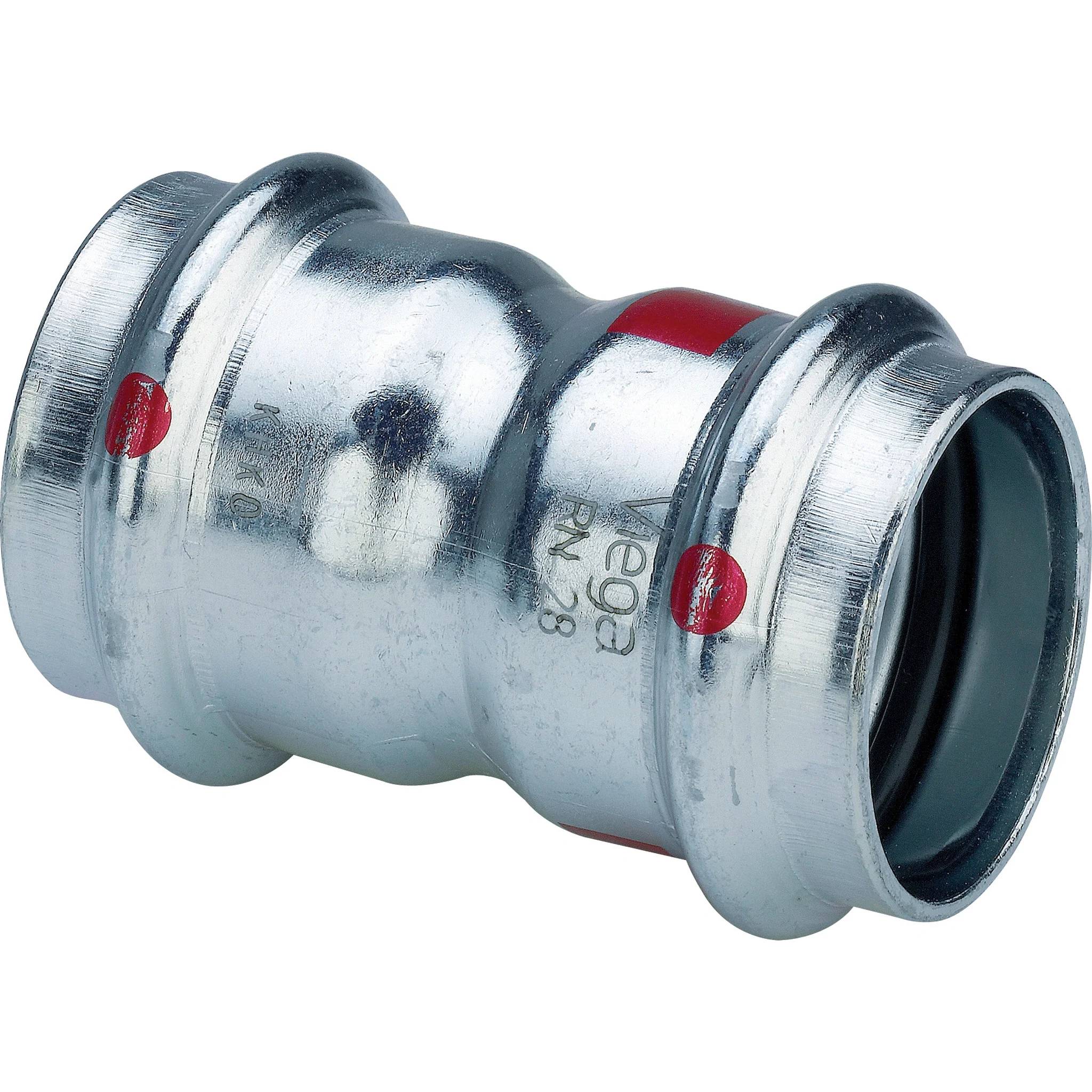 Viega Prestabo-Muffe mit SC-Contur, Stahl unlegiert, verzinkt, Modell 1115, d: 18, 1 Stk.