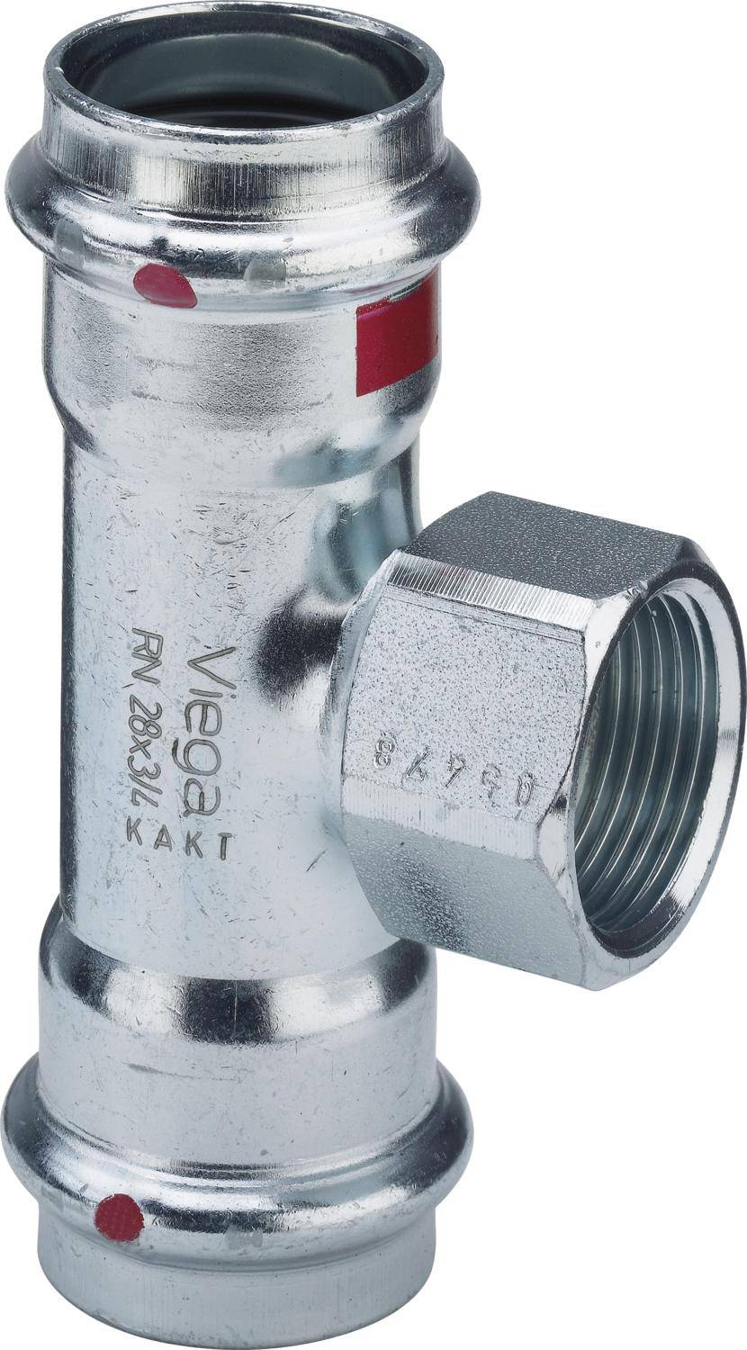 VIEGA T-Stück IG Prestabo Stahl verzinkt 28x1/2"x28mm