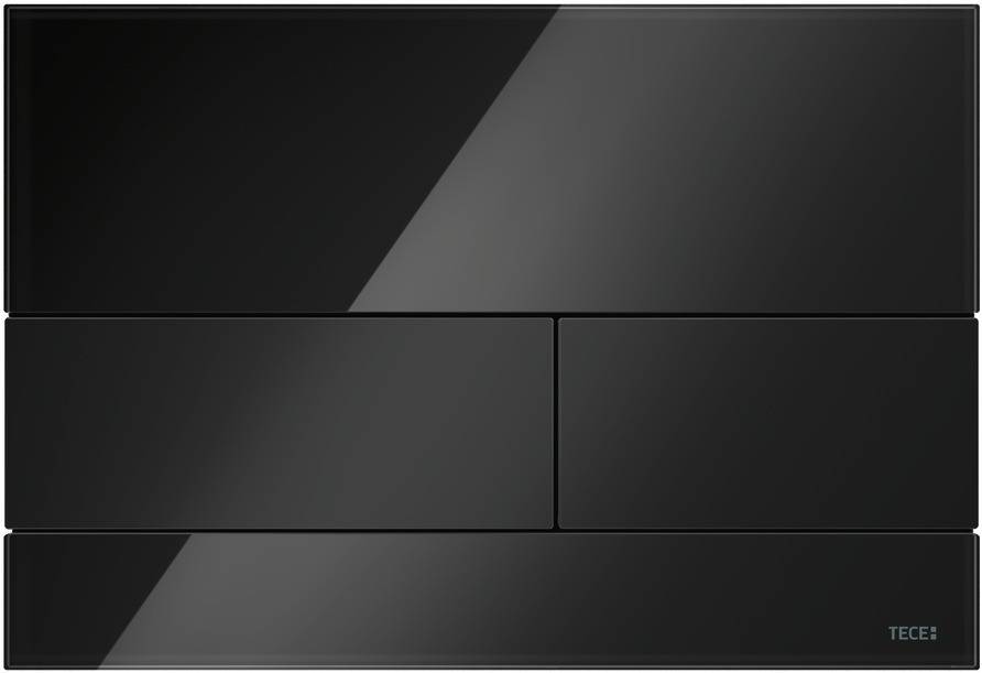 WC-Betätigungsplatte square WC-Betätigungsplatte f. 2-Mengentechn. Gl schw. T. schwarz