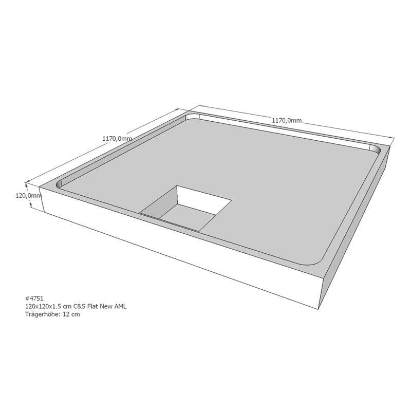 Schröder Duschwannenträger Flat New E 120 x 120