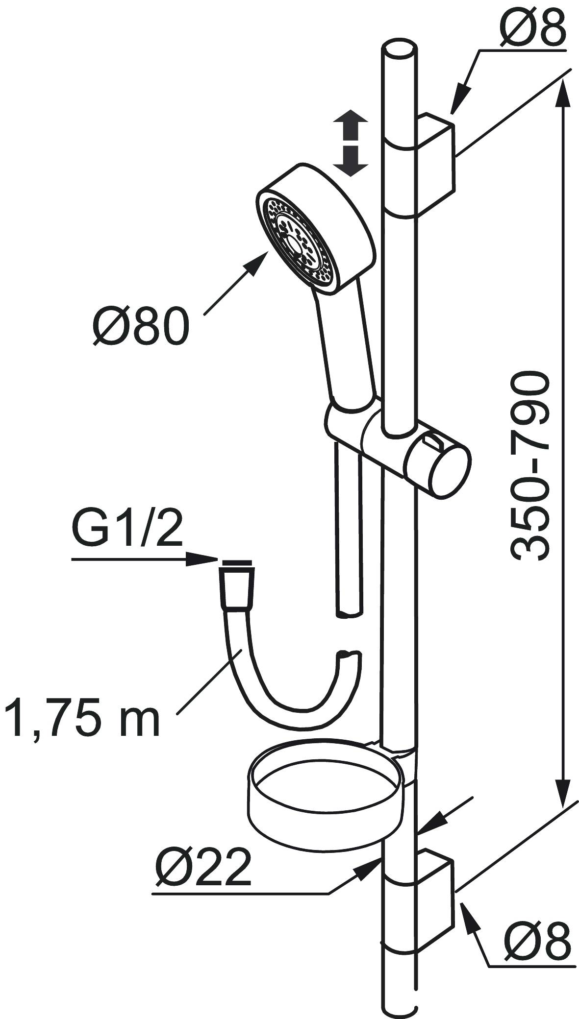 Mora MMIX S5 Duschset Chrom