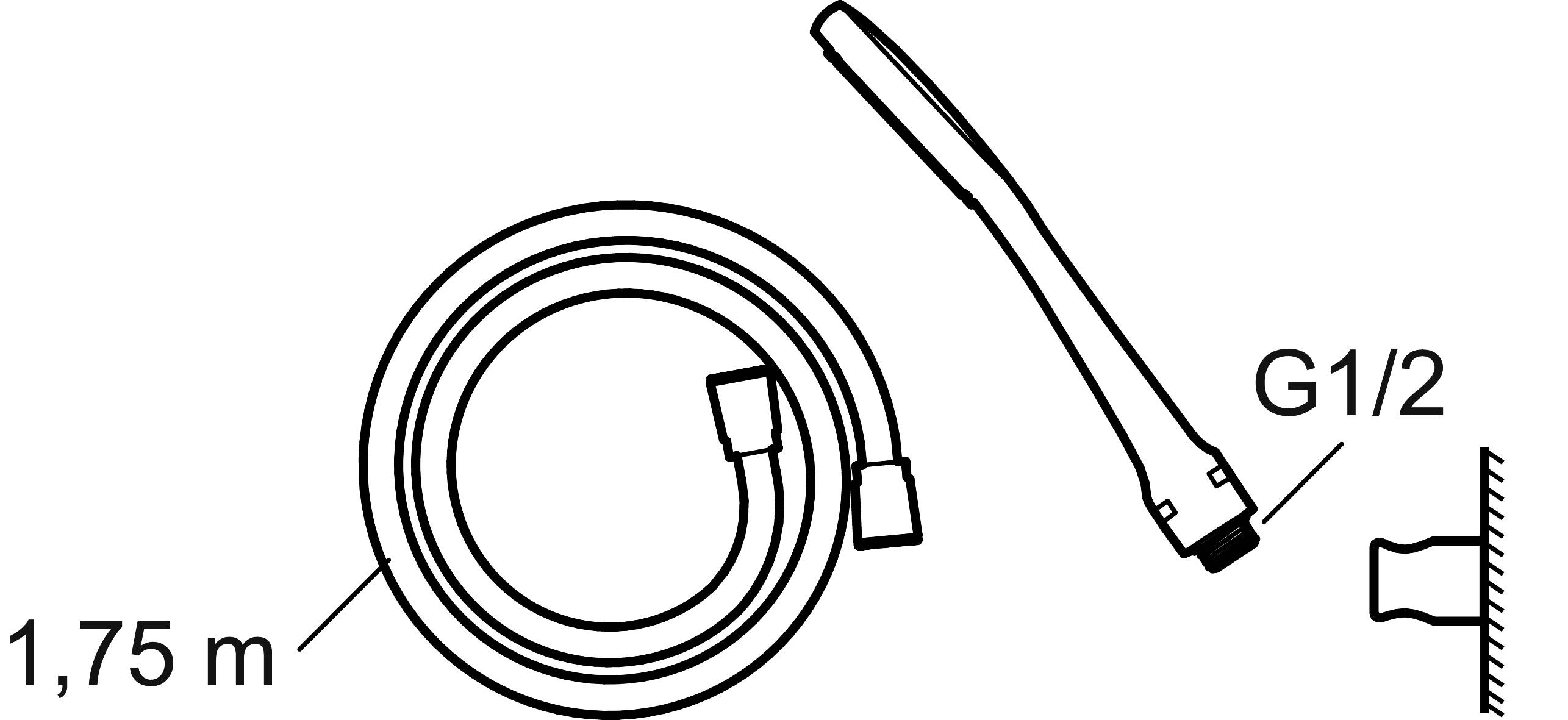 Mora Cera S5 Handbrause mit Wandhalter Chrom