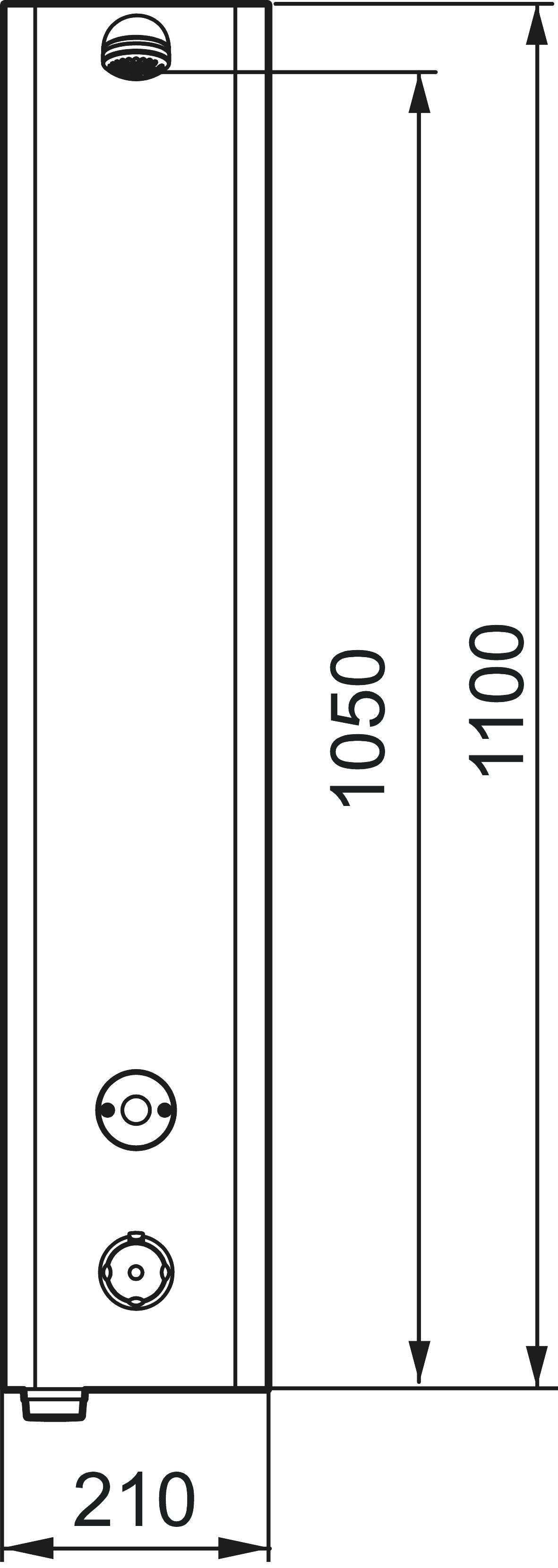 Mora tronic Duschpaneel WMS, mit Thermostat, Anschluss v. hinten Netzanschluss