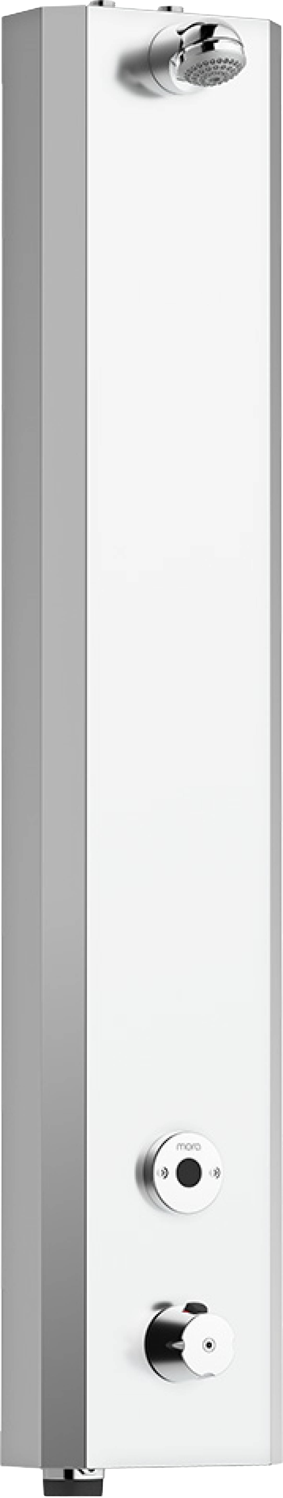 Mora tronic Duschpaneel WMS, mit Thermostat, Anschluss von oben o. hinten, Batterie