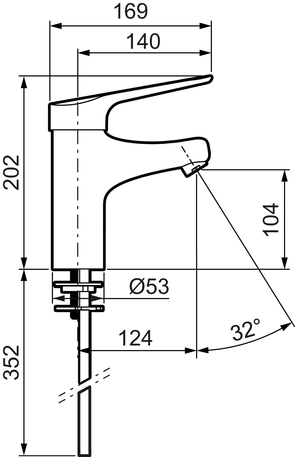 Mora MediCare Waschtisch-Einhebelmischer Anschluss CU Ø10 mmVerbindungsrohre