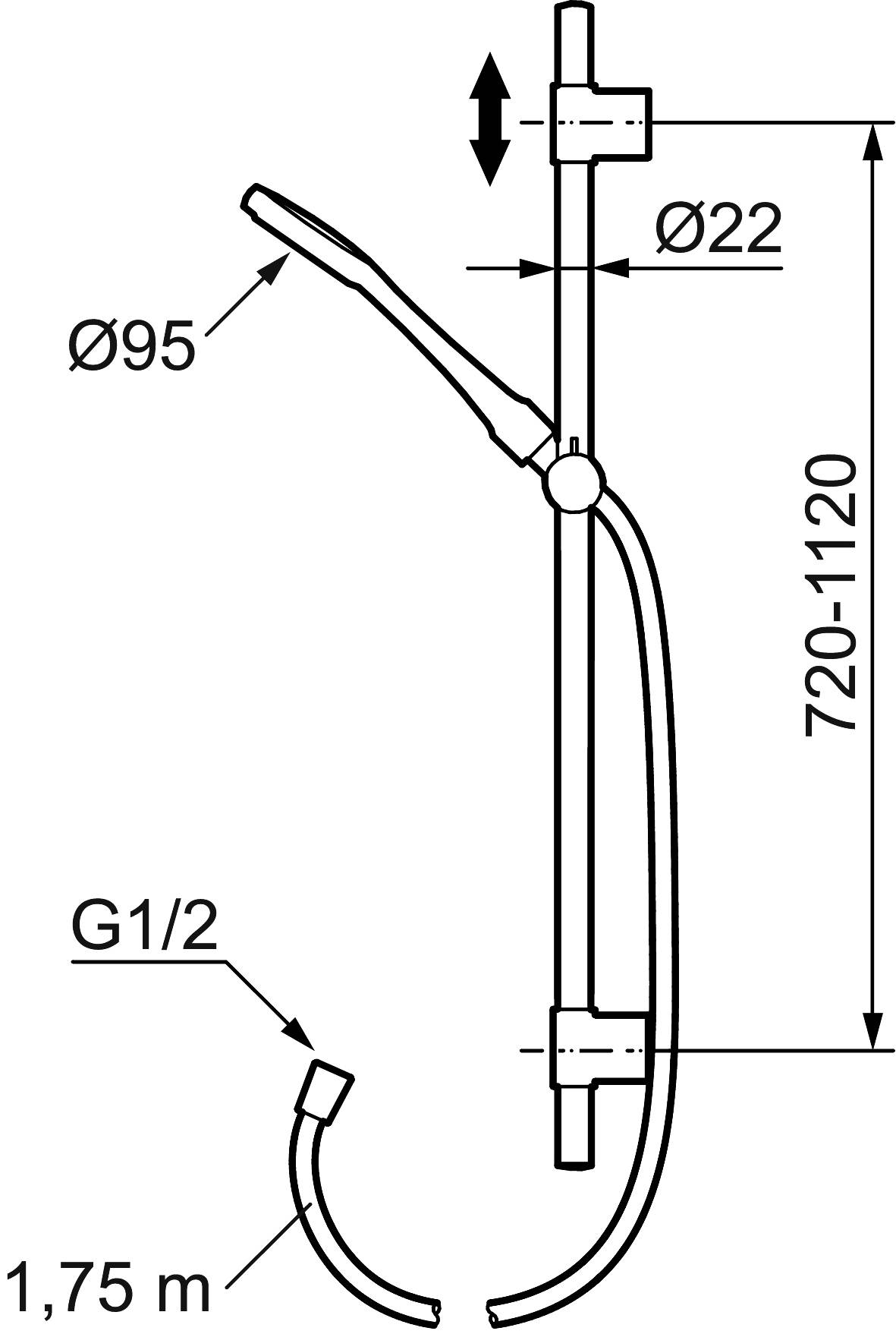 Mora Cera S5 Duschset chrom 1120