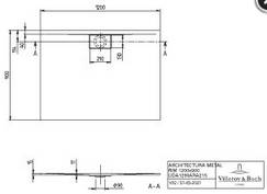 VB Architectura Acryl-Brausewanne 1200x900x15mm MetaRim star white