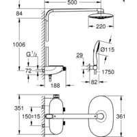 Grohe Duschsystem Rainshower Smartcontrol 360 verchromt Grohe Duschsystem Rainshower Smartcontrol 360 verchromt