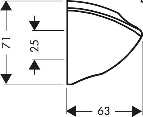 HG Porter'C Brausehalter f Schl. mit konischer Mutter verchromt