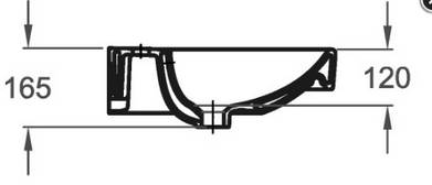 Geberit M100 E-Waschtisch eckige Form 750x480mm weiß