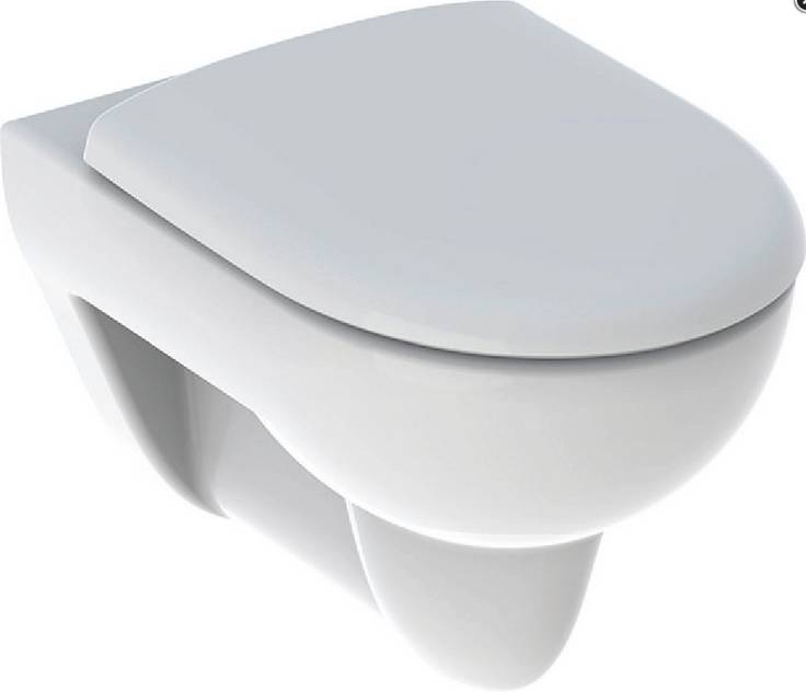 Geberit Wand-Tiefspül-WC Renova Set m WCSitz Bef. v. un. 540mm Ausld. weiß