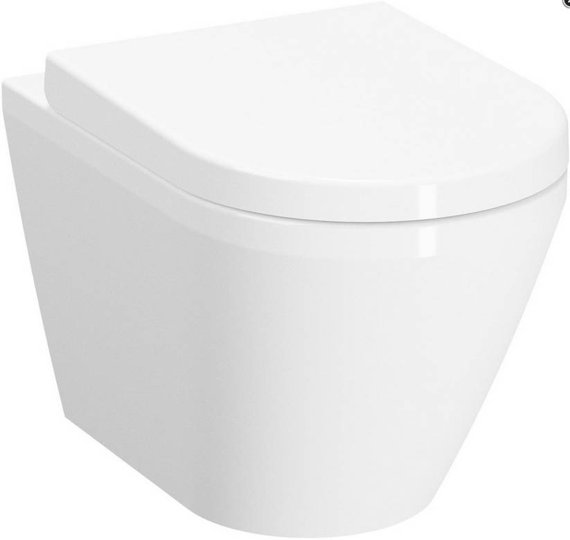 Vitra S100 Wand-Tiefspül-WC geschl. Form Ausld. 540mm randlos verdeckte Bef. weiß