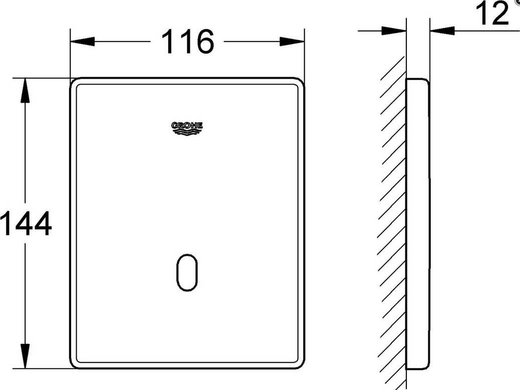 Grohe Urinal-IR-Elektronik Tectron Skate für Rapido U/UMB 6 V verchromt