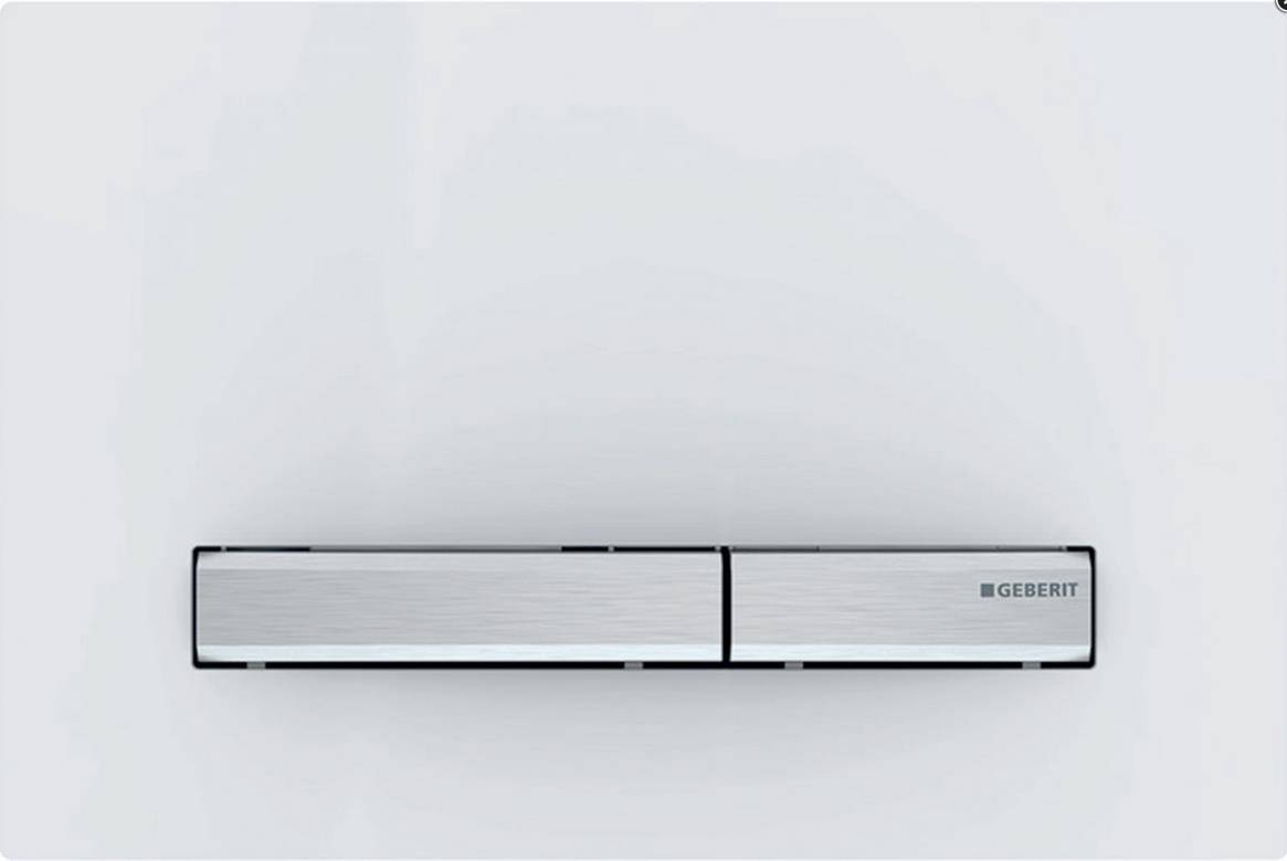 Geberit Betätigungsplatte Sigma50 f 2-M-Ausl. Zinkguss Kunstst. alpinw.