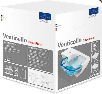 V+B Tiefspül-WWC Venticello Combi-Pack best. a WWC 4611R0XX u. WCSitz 9M80S1 we