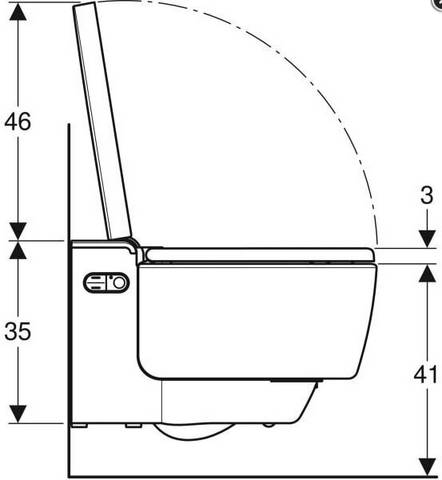 Geberit AquaClean Mera Cl WC-Kpl.-Anlage wandhängend weiß-alpin