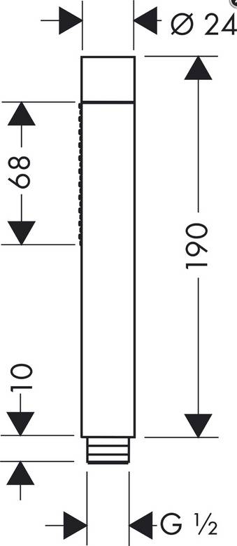 HG Stabhandbrause Axor Starck 2jet verchromt