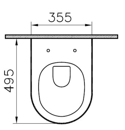 Vitra S100 Wand-Tiefspül-WC Kompakt<CR>Ausld. 495mm randlos verdeckte Bef. weiß